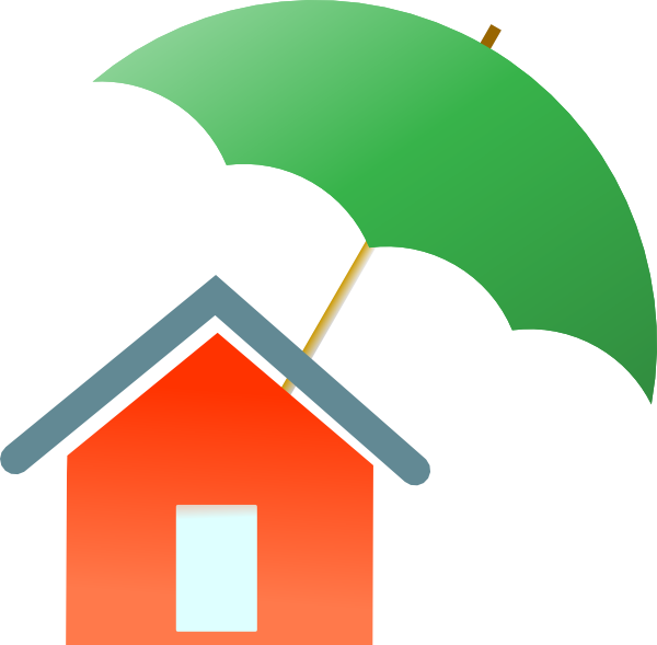 graphic of a house with a big umbrella over it